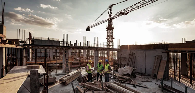 Construction worker on a building site